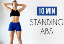 10 min STANDING ABS Workout (No Equipment, No Repeats)