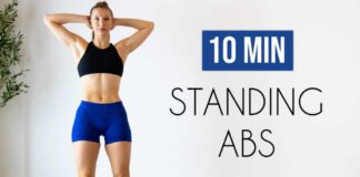 10 min STANDING ABS Workout (No Equipment, No Repeats)