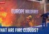 What is a ‘fire cloud’ and how have they worsened wildfires in Europe?