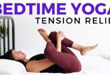 15 min Bedtime Yoga in Bed for Better Sleep | Tension relief to fall asleep