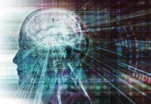 Surprising Habit That Fast-Tracks Brain Decline Abstract human head with illuminated brain and digital light streaks