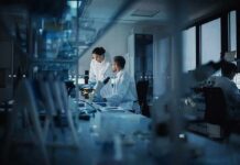 Deep Sleep’s Surprising Link to Muscle Growth Scientists working in a dim laboratory
