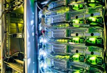AI Heatwaves Hit Neighborhoods Server rack with network cables and glowing indicator lights