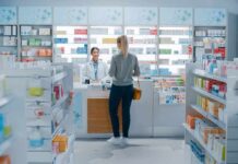 Azithromycin and its risk of cardiovascular death Yvonne Li assisting a customer at a pharmacy counter